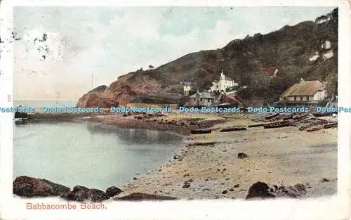 R530742 554 Babbacombe Beach Autochrom Bild Briefpapier Pfau 1904