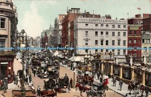 R531014 Strand and Charing Cross Station London Gordon Smith Publishers 1910