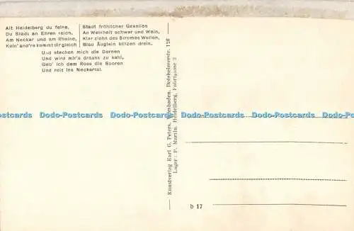 R529247 Heidelberg Blick von der Scheffelterrasse Karl G Peters P Martin
