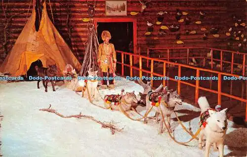 R529272 Luxton Museum Banff Canada Woodland Cree Hundeteam und Carriole Glenbow F