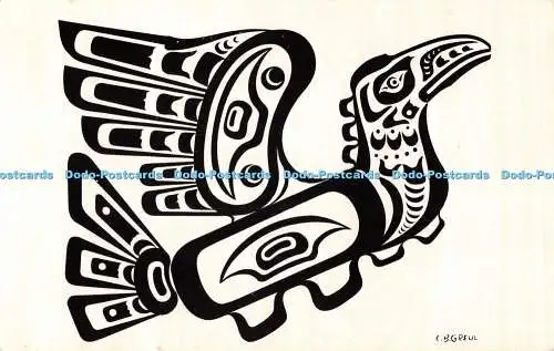 R529274 C B Greul Pacific Northwest Coast Indian Motif Hoho Thunderbird C B Greu