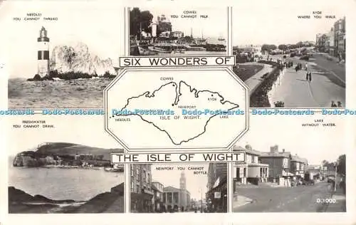 R531052 Six Wonders of Isle of Wight D 1000 RP Dean Bay Serie 1954 Multi View