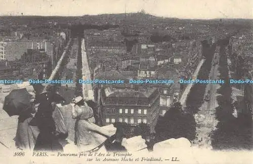 R529369 1096 Paris Panorama pris de lArc de Triomphe sur les Avenues Hoche et Fr