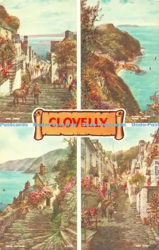 R529566 Clovelly High Street Clovelly von Hobby Drive Rose Cottage Bamforth Art