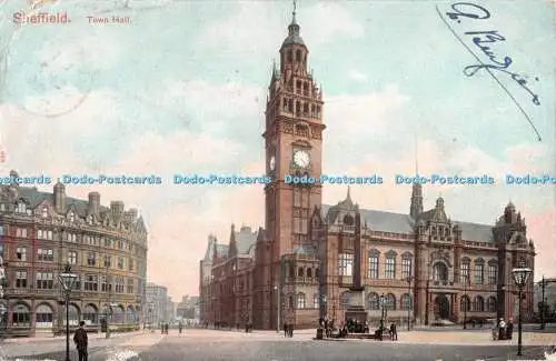 R531367 Sheffield Town Hall 683 Autochrom Pictorial Stationery Peacock Brand 190