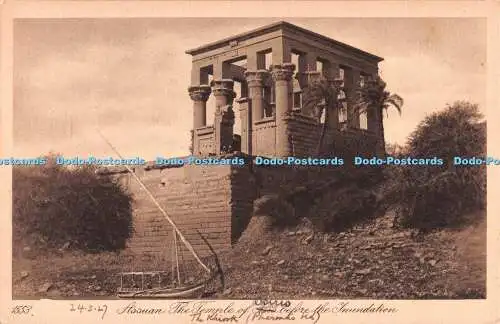 R532649 Assuan Der Tempel vor der Überschwemmung Lehnert und Landrock 1927