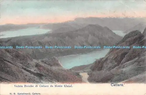 R532660 Cattaro Veduta Bocche di Cattaro da Monte Krstac N S Bjeladinovic