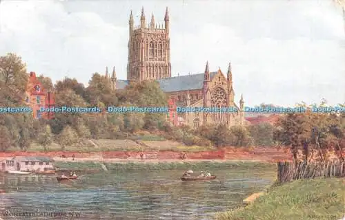 R534768 Worcester Cathedral J Salmon Postkarte