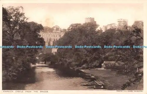 R532751 Warwick Castle from the Bridge J J Ward Special Photo Art Series No 1030