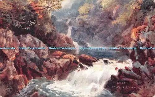 R531505 Killin Falls of Lochay Bonnie Schottland Tuck Oilette Postkarte 7818 H B Wi