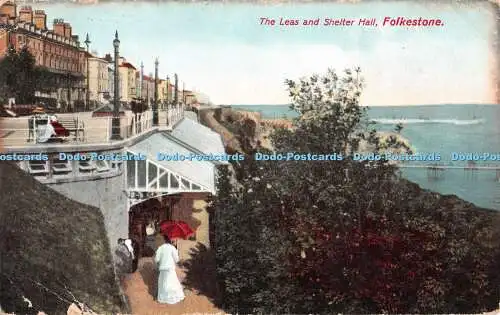 R534924 Folkestone The Leas and Shelter Hall R B 1916