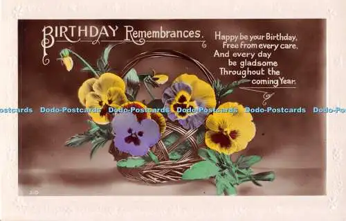R534954 Geburtstagserinnerungskorb mit Blumen RP
