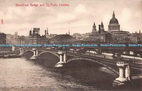 R534957 London Blackfriars Bridge and St Pauls O F Stengel