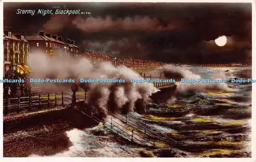 R534981 Blackpool Stormy Night RP 1936