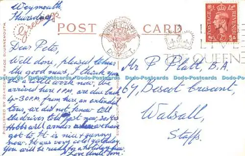 R531633 Weymouth The Front Dearden and Wade Sunny South Echtfoto 1953
