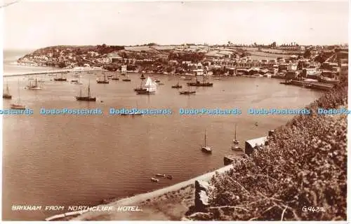 R532906 Brixham from Northcliff Hotel Valentine RP 1951