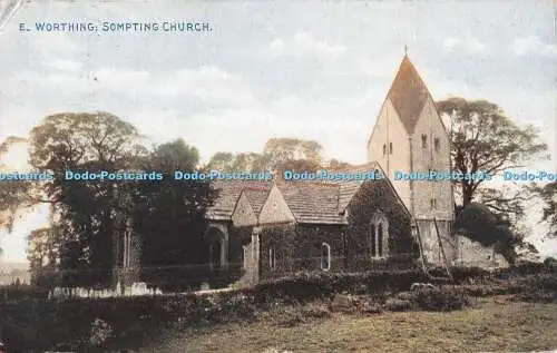 R535060 E Worthing Sompting Kirche Celesque Serie Photochrom 1916