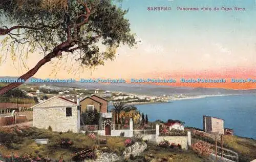 R531689 Sanremo Panorama visto da Capo Nero Alfredo Finzi 1924