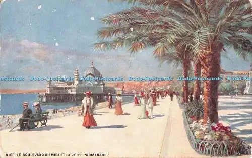 R531694 Nice le Boulevard du Midi et la Jetee Promenade Tuck Oilette Serie 938 P