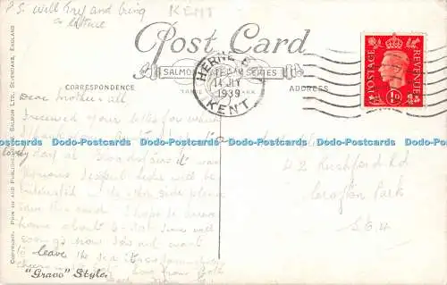 R532988 Broadstairs Bleak House J Salmon Gravo Style 1939