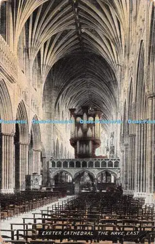 R529941 Exeter Cathedral The Nave East Hartmann 1905