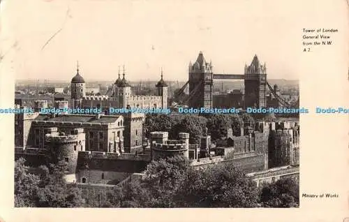 R537800 Tower of London General View from N W A2 Ministry of Works Crown 1949