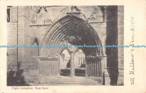 R535171 Elgin Cathedral West Door G W W 1908