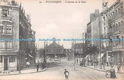 R531832 Dunkerque L Avenue de la Gare C A R Imprimeries Reunies de Nancy