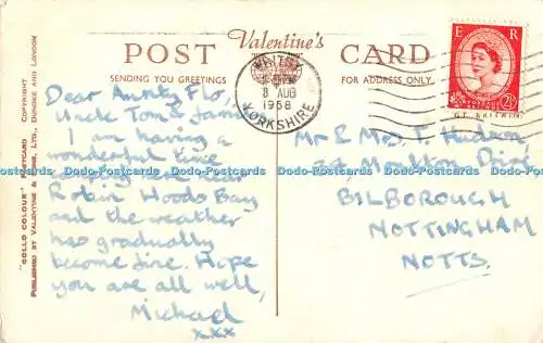 R537881 Robin Hoods Bay G 7010 Collo Farb Postkarte Valentinstag 1958
