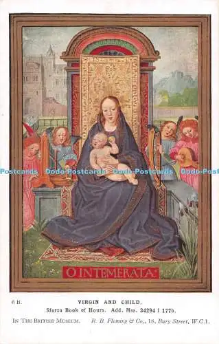 R530122 Im British Museum Virgin and Child Sforza Stundenbuch R B Fleming