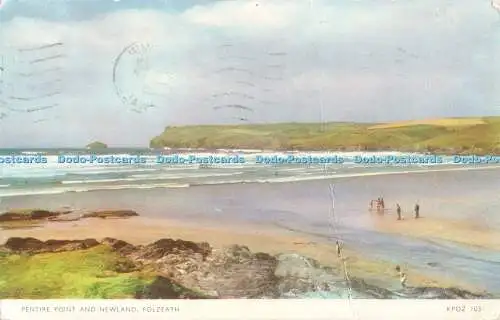 R537934 Pentire Point and Newland Polzeath KPOZ 103 Jarrold Cotman Color 1960