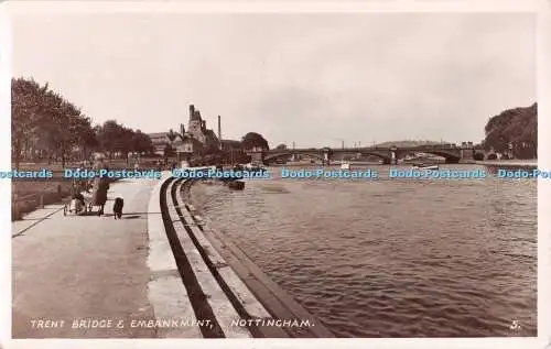 R531904 Nottingham Trent Bridge and Embankment R A P The Seal of Artistic RA Ser