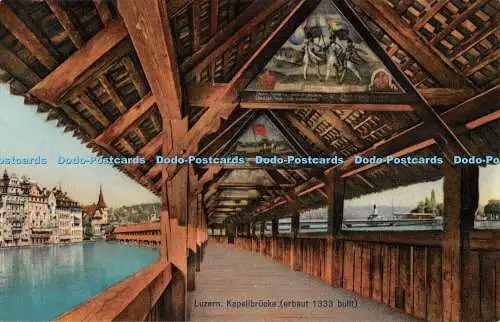 R537956 Luzern Kapellbrücke erbaut 1333 gebaut Th Rietschi