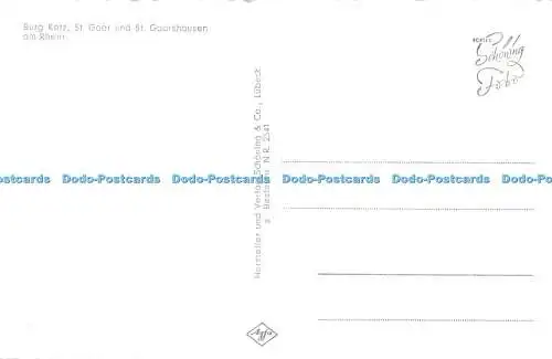 R531931 Burg Katz St Goar und St Goarshausen am Rhein Schoning Agfa N R 2541