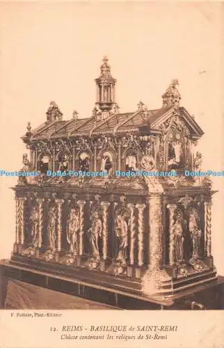 R530207 Reims Basilique de Saint Remi Chasse Contenant les Reliques de St Remi F