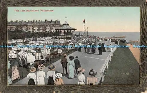 R532023 Folkestone The Lees Bandstand Valentine Serie 1910