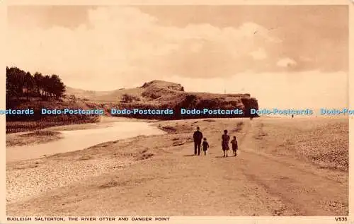 R533344 Budleigh Salterton The River Otter and Danger Point Photochrom
