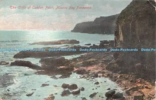 R532106 The Cliffs of Cudden Point Mounts Bay Penzance W H Smith 1907