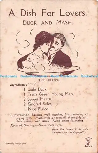 R535561 A Dish for Lovers Duck and Mash The Recipe Knight Bros No 1912 1907