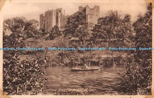 R532199 Schloss Ludlow vom Fluss F Frith