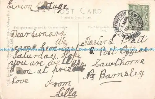 R538258 Colwyn Bay von Bryn Euryn 78191 R E Jones Bros Weekly News V und S 1916