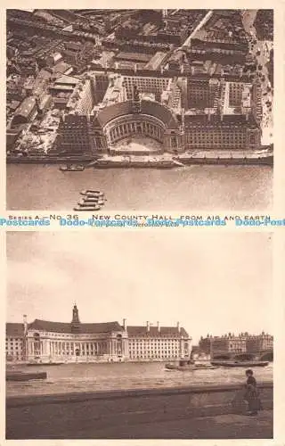 R538391 Serie A Nr. 36 New County Hall aus Luft- und Erdluftfoto-Luftfilme Mu