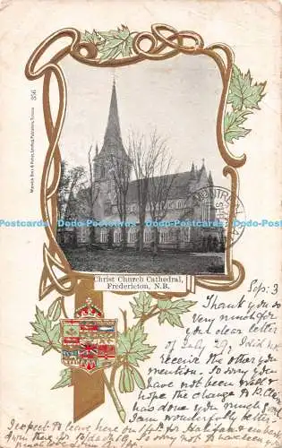 R535808 Fredericton N B Christ Church Cathedral Warwick Bros 1904