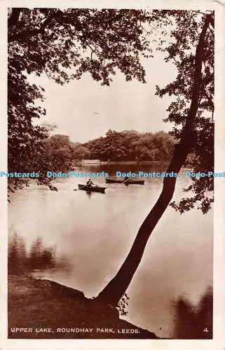 R538481 Upper Lake Roundhay Park Leeds 4 RP 1931