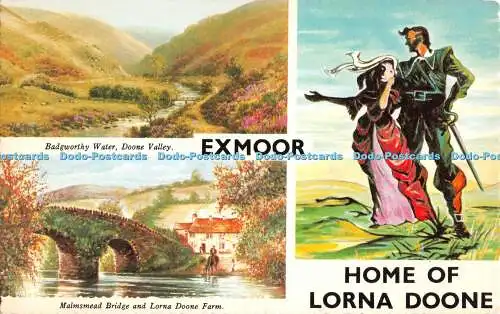 R534041 Exmoor Home of Lorna Doone Badgworthy Water Malmsmead Bridge and Lorna D