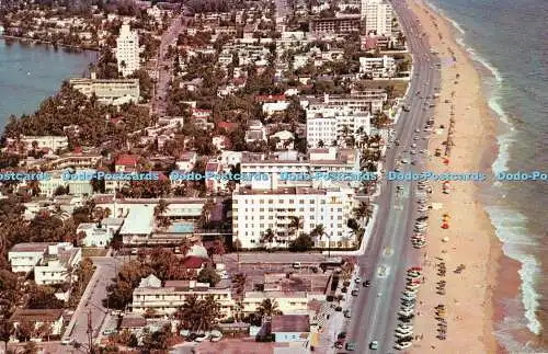 R536170 Florida Beach Air View of Port Lauderdale Pan American Publishing Corp A