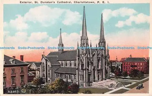 R538891 Charlottetown P E I St Dunstan Cathedral Exterior Valentine Black