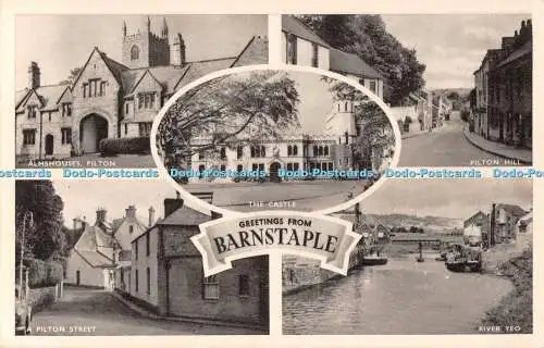 R538911 Grüße aus Barnstaple The Castle Pilton Hill River Yeo Pilton Street