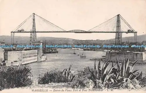 R538922 Marseille Entree du Vieux Port et Pont Transbordeur L M 1914