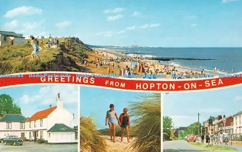 R534211 Greetings from Hopton on Sea D Constance Multi View 1968